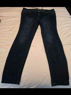 Eloquii Dark Denim High Rise Skinny Jeans -US W 16 Trendy - Excellent Cond